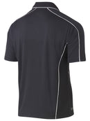 Bisley Workwear Cool Mesh Polo with Reflective Piping Charcoal