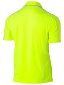Bisley Workwear Cool Mesh Polo with Reflective Piping Yellow