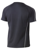 Bisley Workwear Cool Mesh Tee with Reflective Piping Charcoal - Discontinued