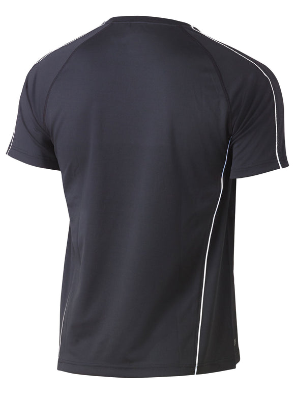 Bisley Workwear Cool Mesh Tee with Reflective Piping Charcoal - Discontinued