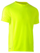 Bisley Workwear Cool Mesh Tee with Reflective Piping Yellow