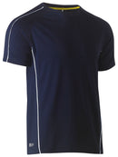 Bisley Workwear Cool Mesh Tee with Reflective Piping Navy