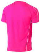 Bisley Workwear Cool Mesh Tee with Reflective Piping Pink - Discontinued