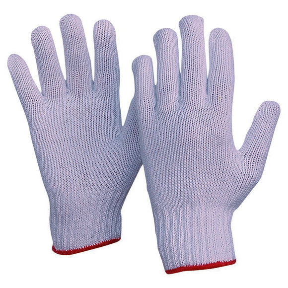 Knitted Poly/Cotton Liner Gloves Size Medium (Ladies) White