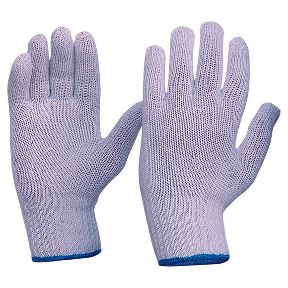 Knitted Poly/Cotton Liner Gloves Size Large (Mens) White