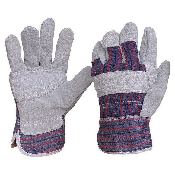 Candy Stripe Gloves Large Grey