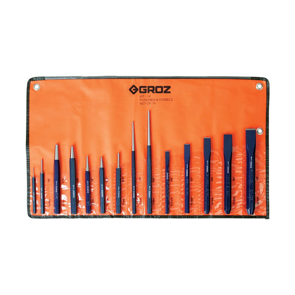 Groz 14pc Punch And Chisel Set