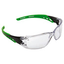 Cirrus Green Arm Safety Glasses Clear
