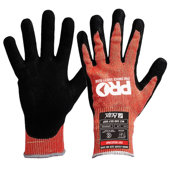 Arax Platinum PU/Nitrile Foam Dip On Red 13G Liner Red 10