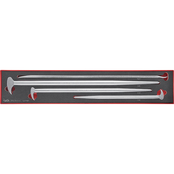 Teng 4pc Roll/Heel Bar Set w/Tyre Lever - TEX-Tray