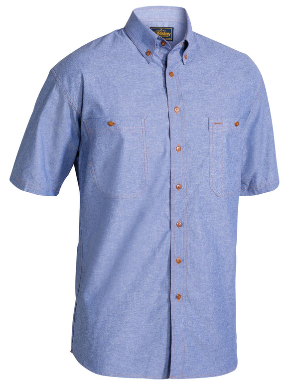 Bisley Workwear Chambray Shirt Blue