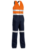 Bisley Workwear Taped Hi Vis Action Back Overall Orange/Navy