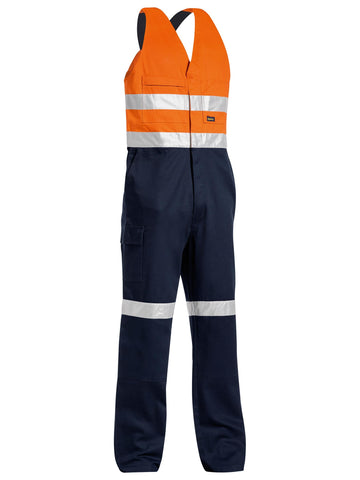 Bisley Workwear Taped Hi Vis Action Back Overall Orange/Navy