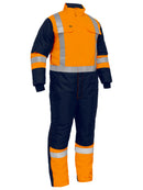 Bisley Workwear X Taped Two Tone Hi Vis Freezer Coverall Orange/Navy - Discontinued