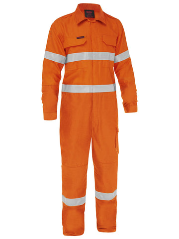 Bisley Workwear Apex 185 Taped Hi Vis FR Ripstop Vented Coverall Orange