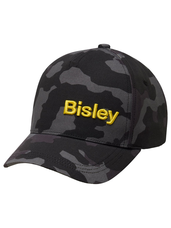 Bisley Workwear Printed Baseball Cap Charcoal Camo