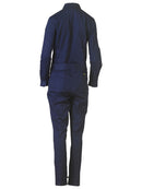 Bisley Workwear Women's Cotton Drill Coverall Navy - Discontinued