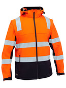 Bisley Workwear Taped Two Tone Hi Vis 3 in 1 Soft Shell Jacket Orange/Navy