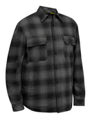 Bisley Workwear Shacket with Sherpa Lining Charcoal Check