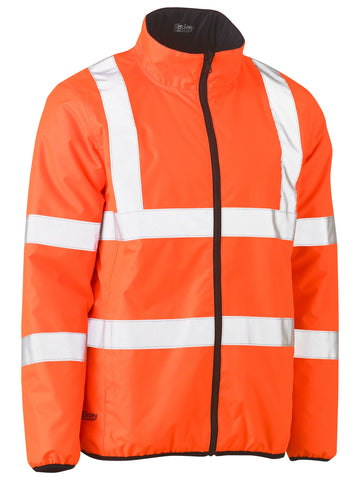 Bisley Workwear Taped Hi Vis Reversible Puffer Jacket Orange - Discontinued