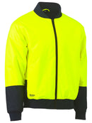 Bisley Workwear Hi Vis Bomber Jacket Yellow/Navy