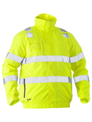 Bisley Workwear Taped Hi Vis Wet Weather Bomber Jacket Yellow