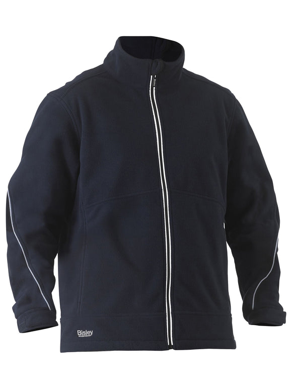 Bisley Workwear Bonded Micro Fleece Jacket With Liquid Repellent Finish Navy - Discontinued