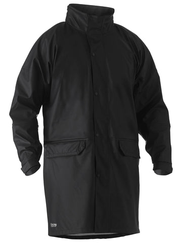 Bisley Workwear Stretch PU Rain Coat Black