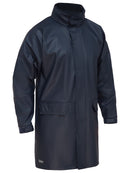 Bisley Workwear Stretch PU Rain Coat Navy