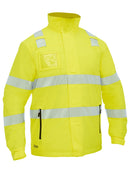 Bisley Workwear Taped Hi Vis Heated Jacket with Hood Yellow