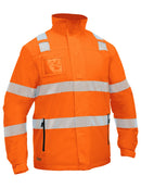 Bisley Workwear Taped Hi Vis Heated Jacket with Hood Orange