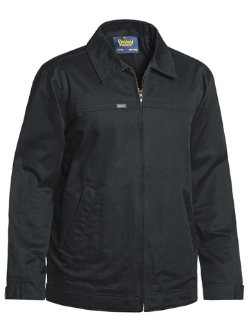 Bisley Workwear Drill Jacket With Liquid Repellent Finish Black