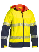 Bisley Workwear Taped Hi Vis Ripstop Bonded Fleece Jacket Yellow/Navy