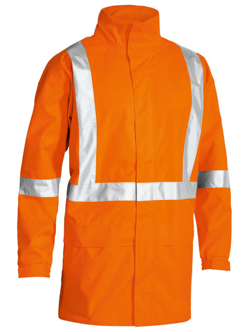 Bisley Workwear X Taped Hi Vis Rain Shell Jacket Orange - Discontinued