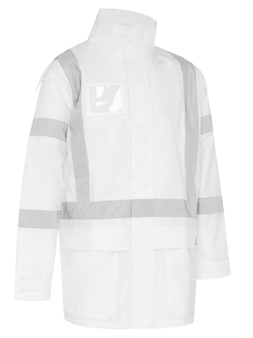 Bisley Workwear X Taped Shell Rain Jacket White