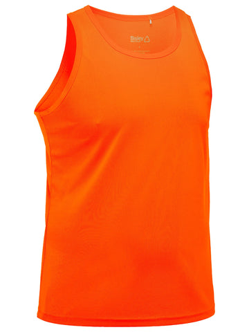 Bisley Workwear Recycled Hi Vis Singlet Orange