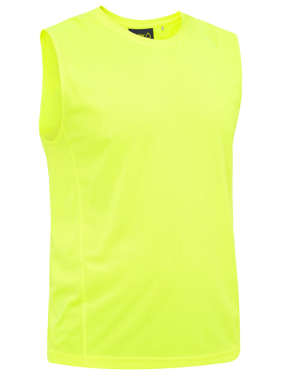 Bisley Workwear Recycled Hi Vis Muscle Tank Yellow