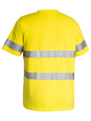Bisley Workwear Taped Hi Vis Cotton T-Shirt Yellow