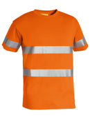 Bisley Workwear Taped Hi Vis Cotton T-Shirt Orange