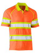 Bisley Workwear Tape Double Hi Vis Mesh Polo Orange/Yellow - Discontinued