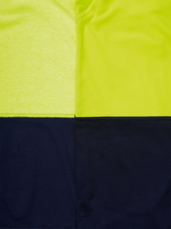 Bisley Workwear Hi Vis Polo Shirt Yellow/Navy