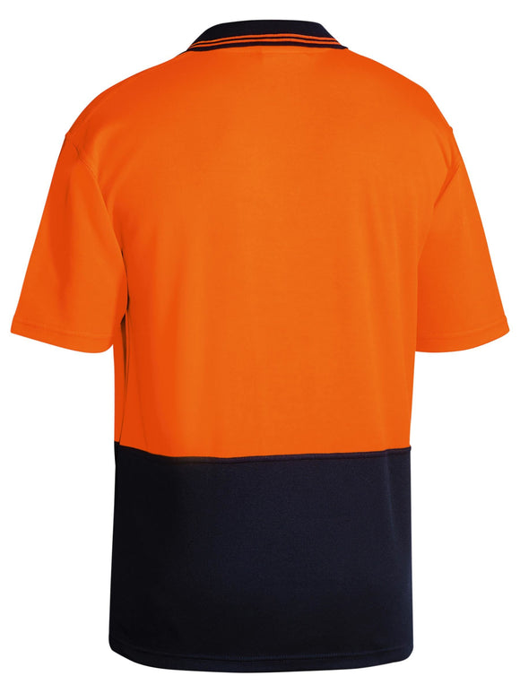 Bisley Workwear Hi Vis Polo Shirt Orange/Navy
