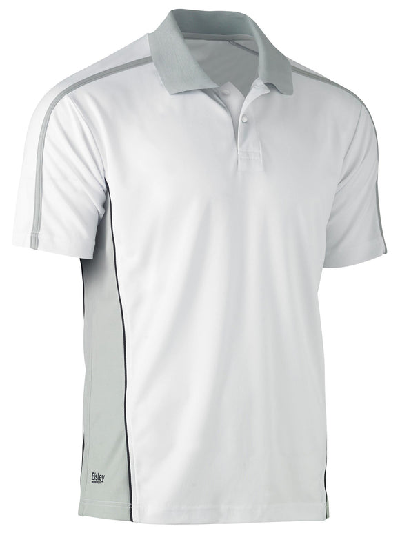 Bisley Workwear Painter's Contrast Polo Shirt White