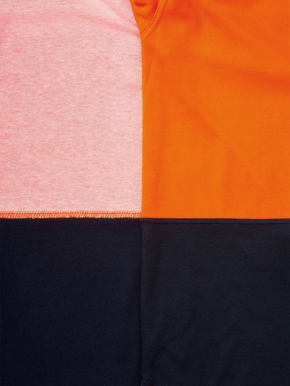 Bisley Workwear Hi Vis Polo Shirt Orange/Navy
