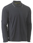 Bisley Workwear Cool Mesh Polo with Reflective Piping Charcoal
