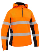 Bisley Workwear Flx & Move™ Hi Vis Taped Liquid Repellent Fleece Hoodie Orange/Navy