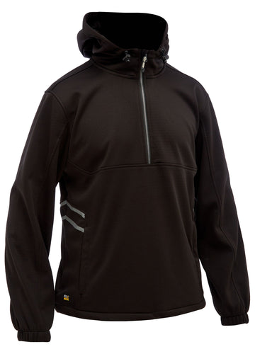 Bisley Workwear Flx & Move™ Liquid Repellent Fleece Hoodie Black