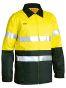Bisley Workwear Taped Hi Vis Drill Jacket Yellow/Bottle - Discontinued