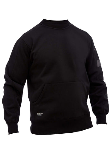 Bisley Workwear Work Fleece Crew Neck Jumper Black