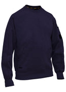 Bisley Workwear Work Fleece Crew Neck Jumper Navy